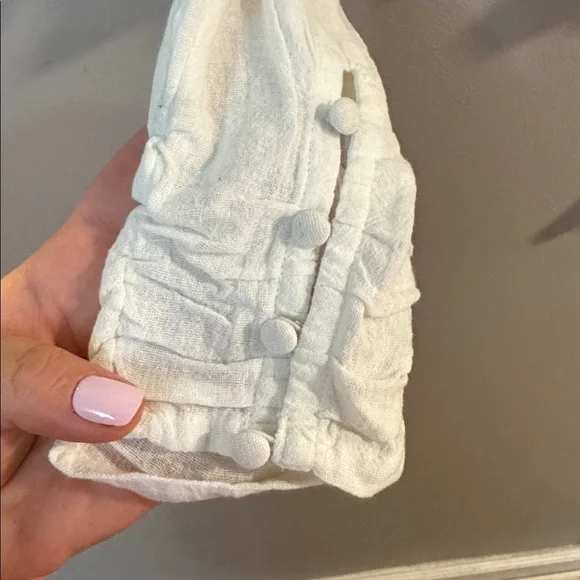 Free People Cream Long Sleeve Blouse - Picture 5 of 7